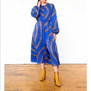 Seek Collective Julia Dress in Sapphire Echo Print